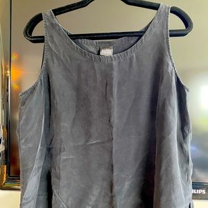 100% silk black Eileen Fisher shell